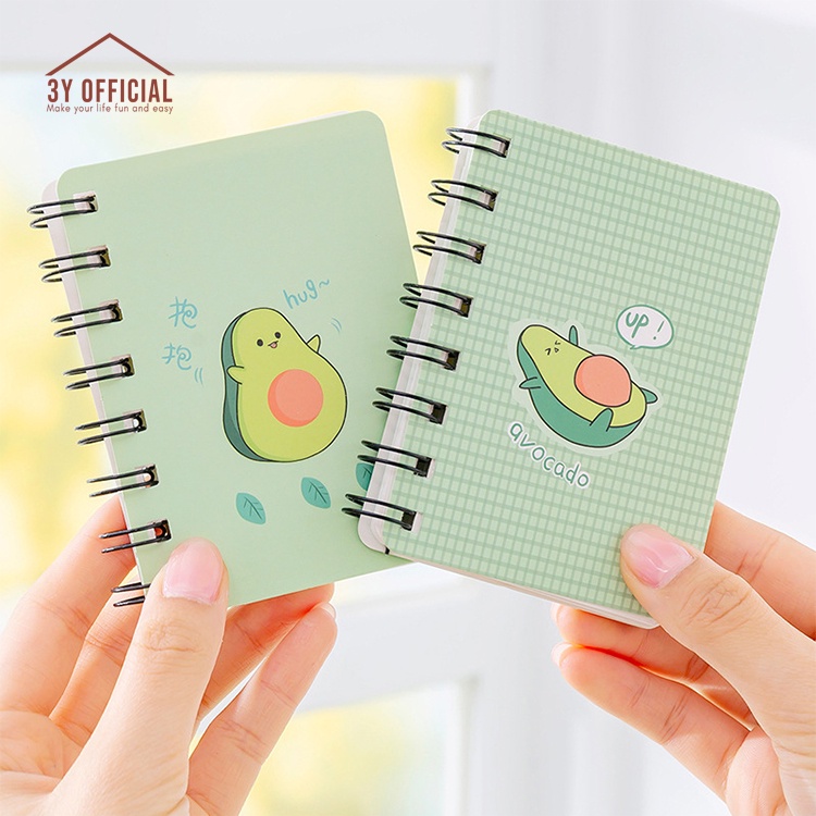 

3Y Buku catatan mini memo notebook motif avocado cute lucu