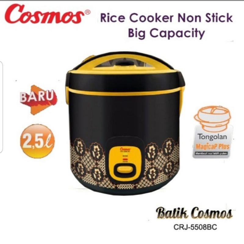 Cosmos CRJ 5508 - Rice Cooker 3 in1 kapasitas 2.5 liter