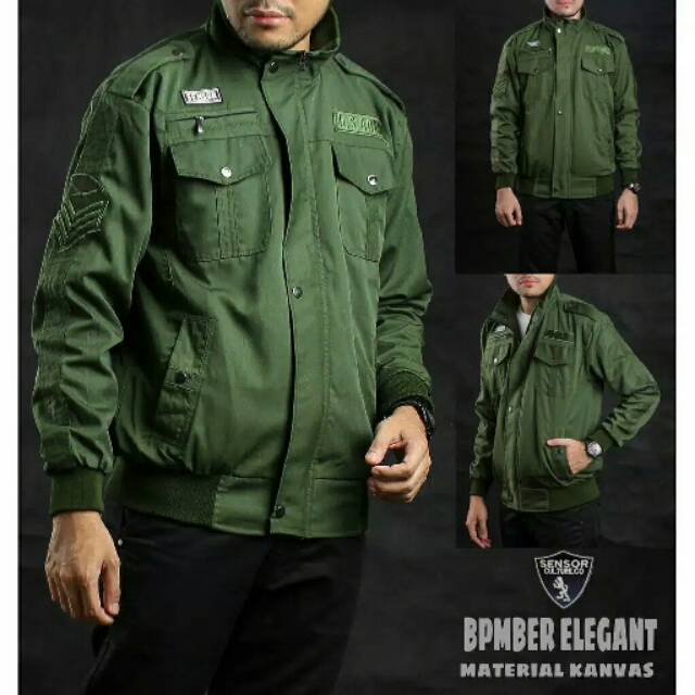 JAKET BOMBER ARMY ORIGINAL SENSOR