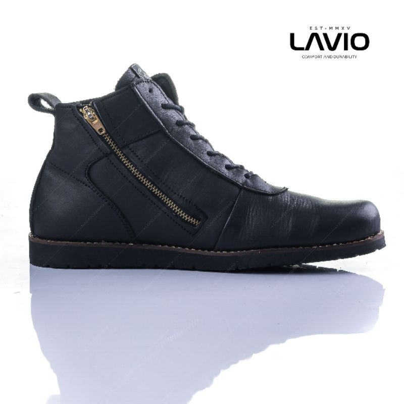 Lavio Parker Sepatu Safety Casual Pria Original Kulit Asli