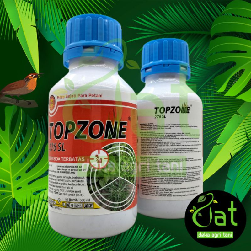 HERBISIDA TERBATAS TOPZONE 276 500ML MKD bahan aktif Paraquat diklorida, ampuh basmi gulma 