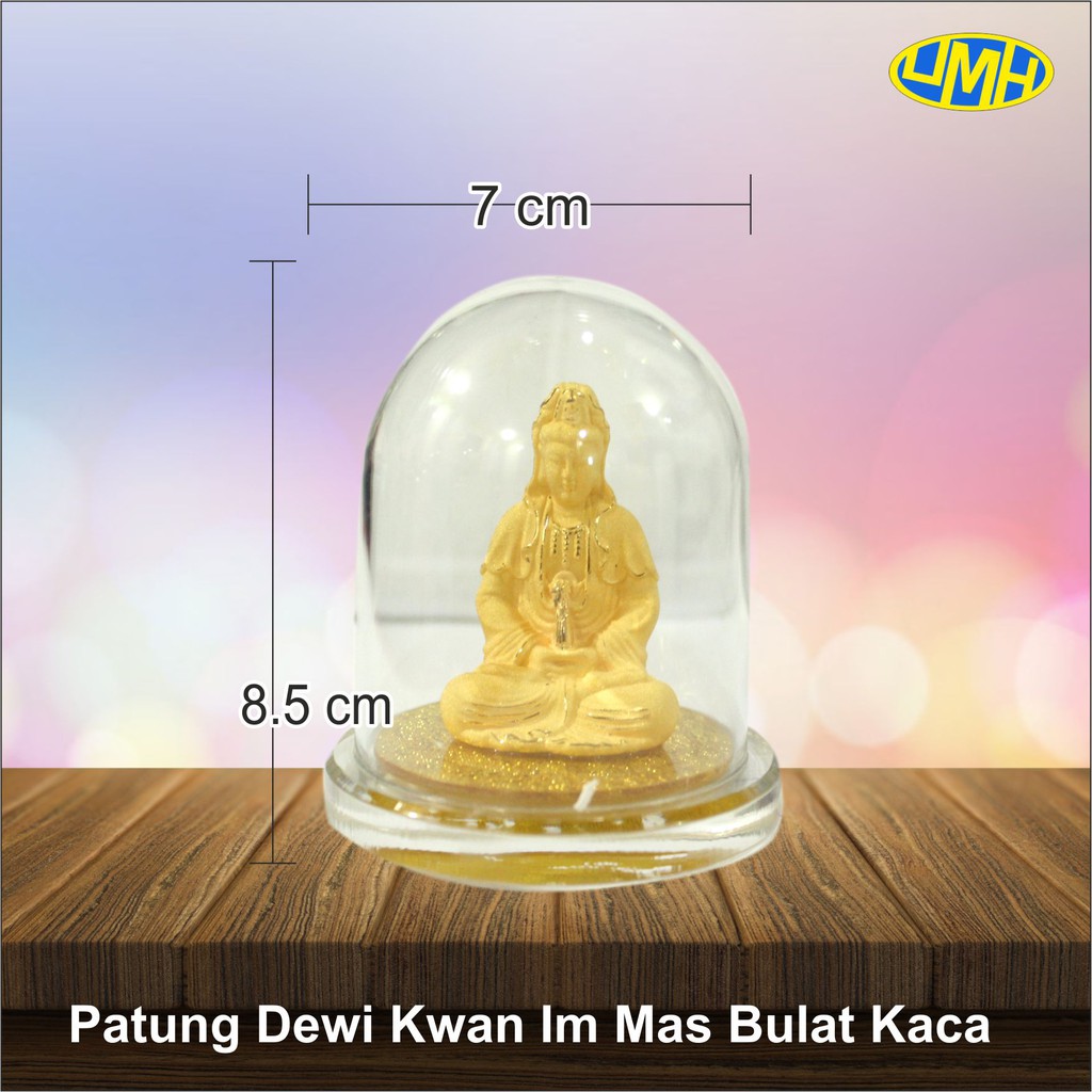 patung Dewi Kwan im Bulat kaca