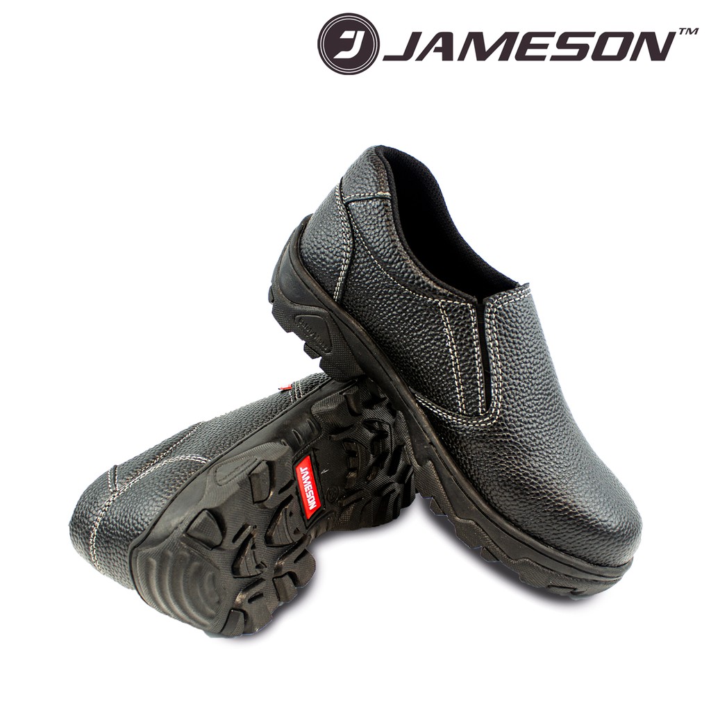 Sepatu Safety shoes Slip On Jameson EL / kulit asli / Besi di penghujung