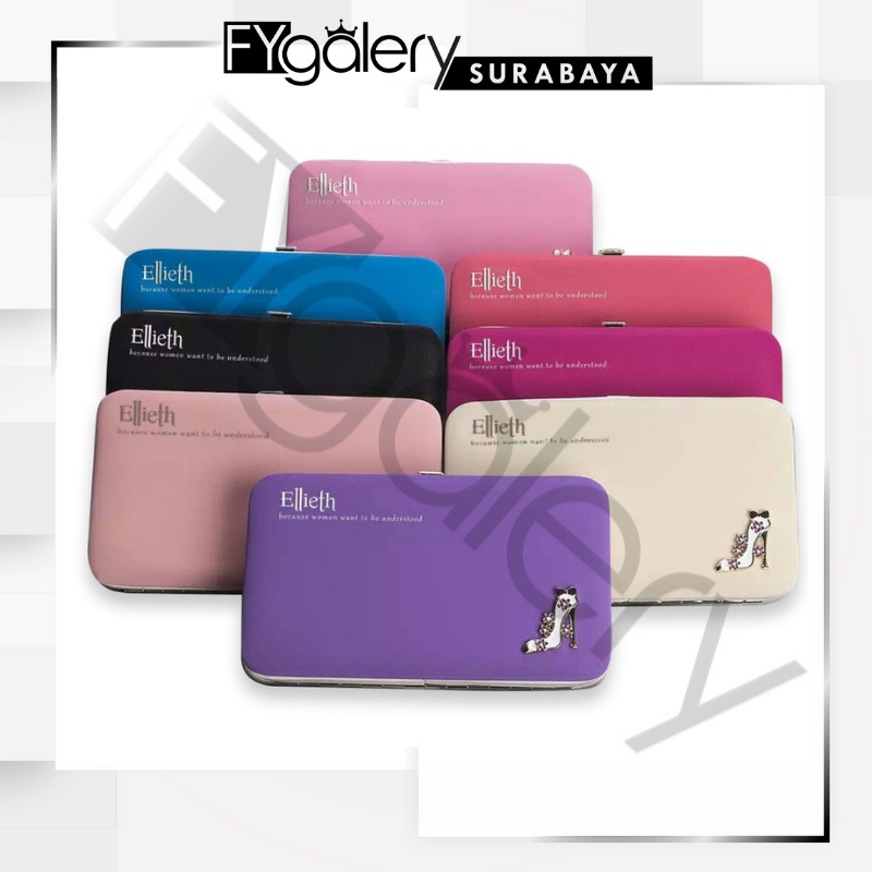 FYGALERYSURABAYA N1311 Dompet Panjang Pidanlu &amp; Ellieth Elegant Polos Penyimpanan Kartu dan Uang