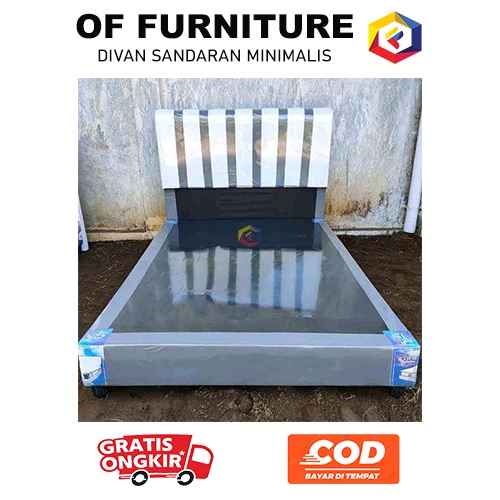 Divan dipan sandaran standar 180x200 bermotif