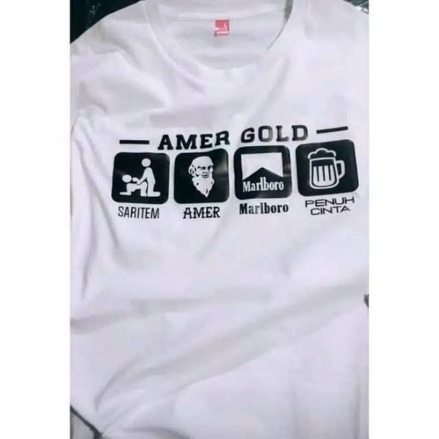 Tshirt baju kaos distro AMER GOLD OT (BISA COD)