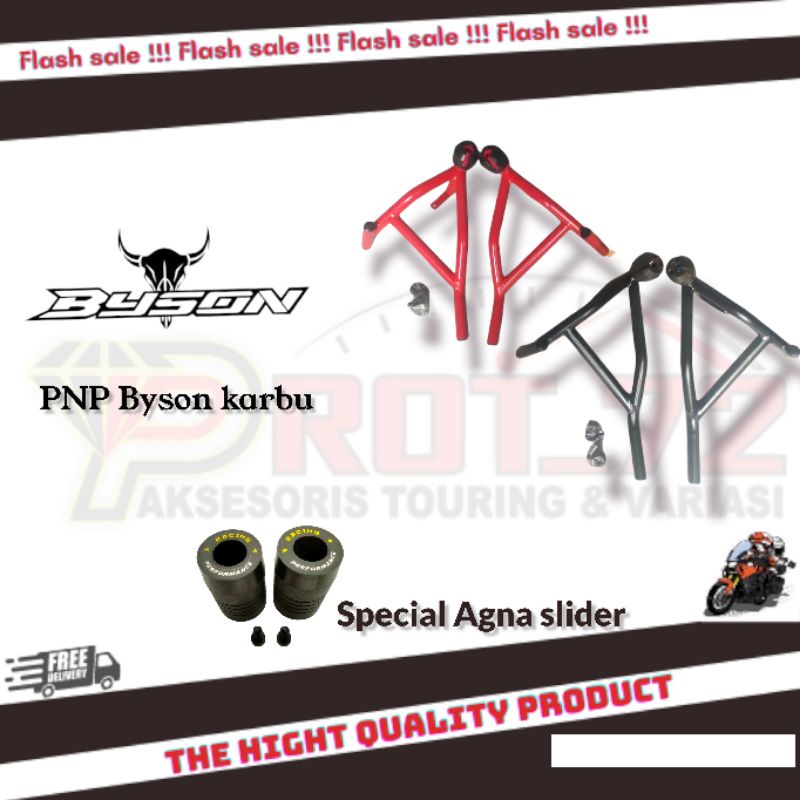 CRASHBAR BYSON KARBU / TUBULAR BYSON OLD / CRASHBAR BYSON OLD / JALU AGNA SLIDER