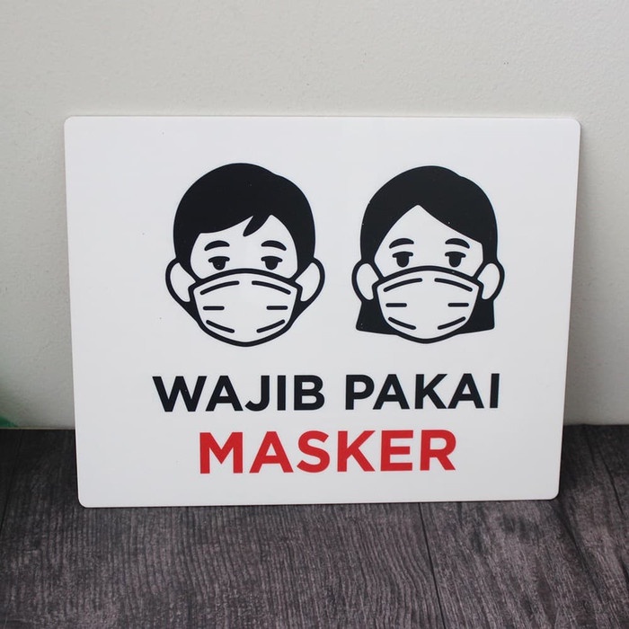 

Gunakan Masker Sign Acrylic | 20 x 25 cm | Sign Board Akrilik Printed Keren