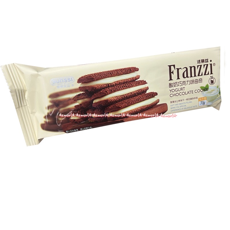 Franzzi Cheese Chocolate Cookie 70gr Dark Cookie Chocolate Matcha Vanilla Lemon Yogurt Biskuit Kukis Cookies isi Coklat Franzi Frenzi Frenzzi