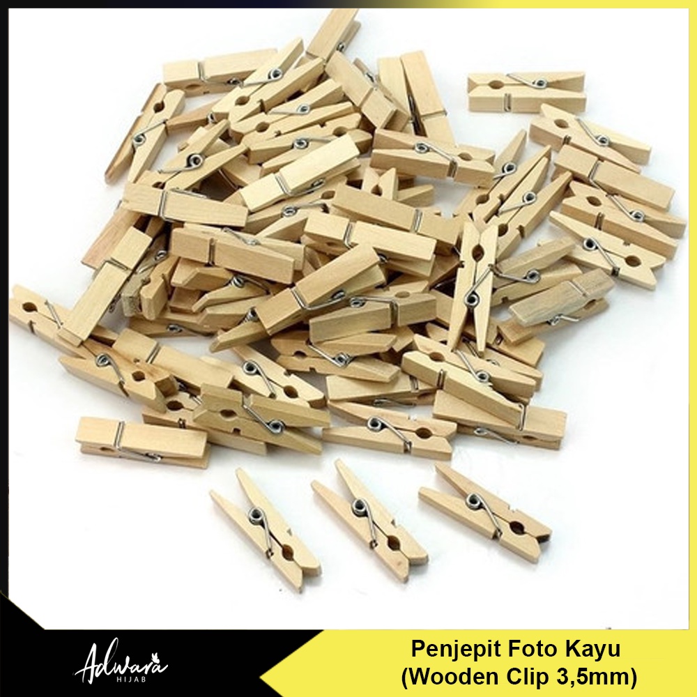 Jepitan Foto Kayu Polos / Penjepit Foto Polaroid Wooden Clip