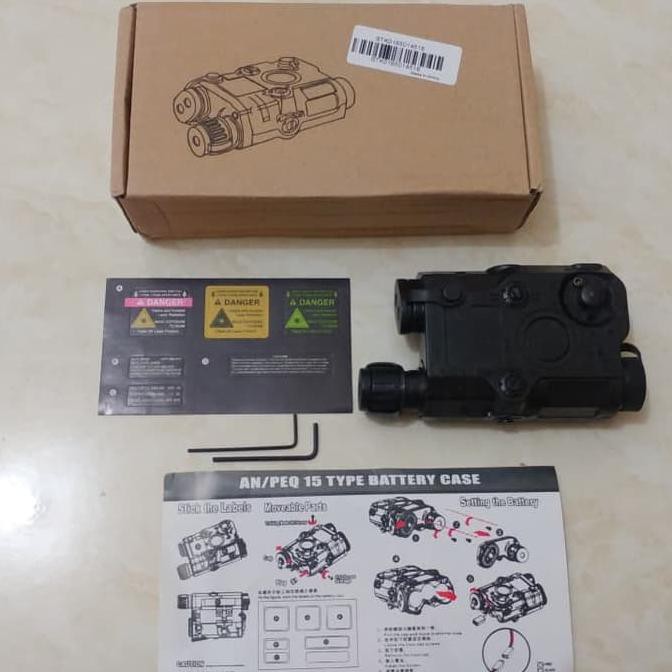 dummy anpeq peq-15 airsoft aeg gbbr wgg hitam