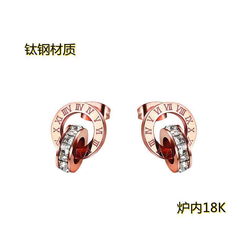 Anting Mungil Cartir Titanium Gold dan Rosegold Anti Karat Dan Luntur Fashion Korea Bisa Cod Bayar Ditempat