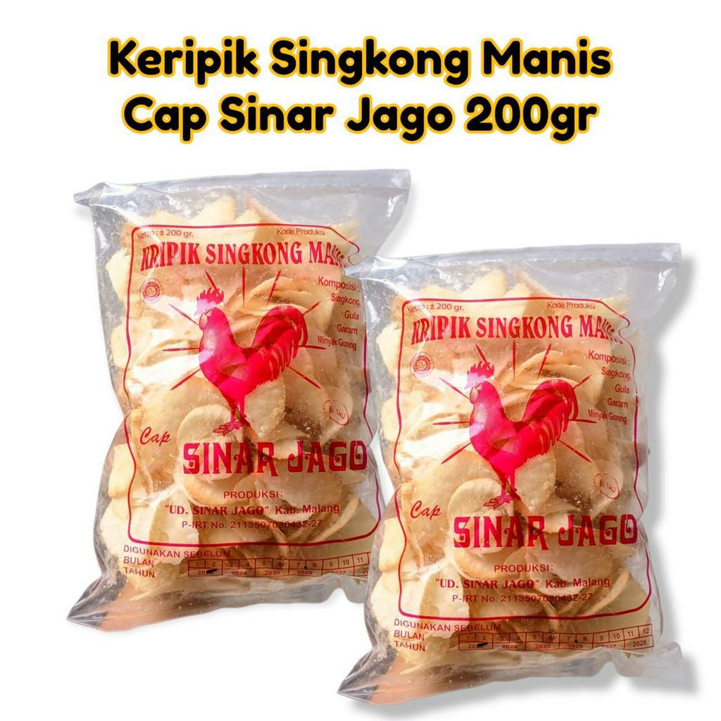 

KERIPIK SINGKONG MANIS CAP SINAR JAGO 200gr