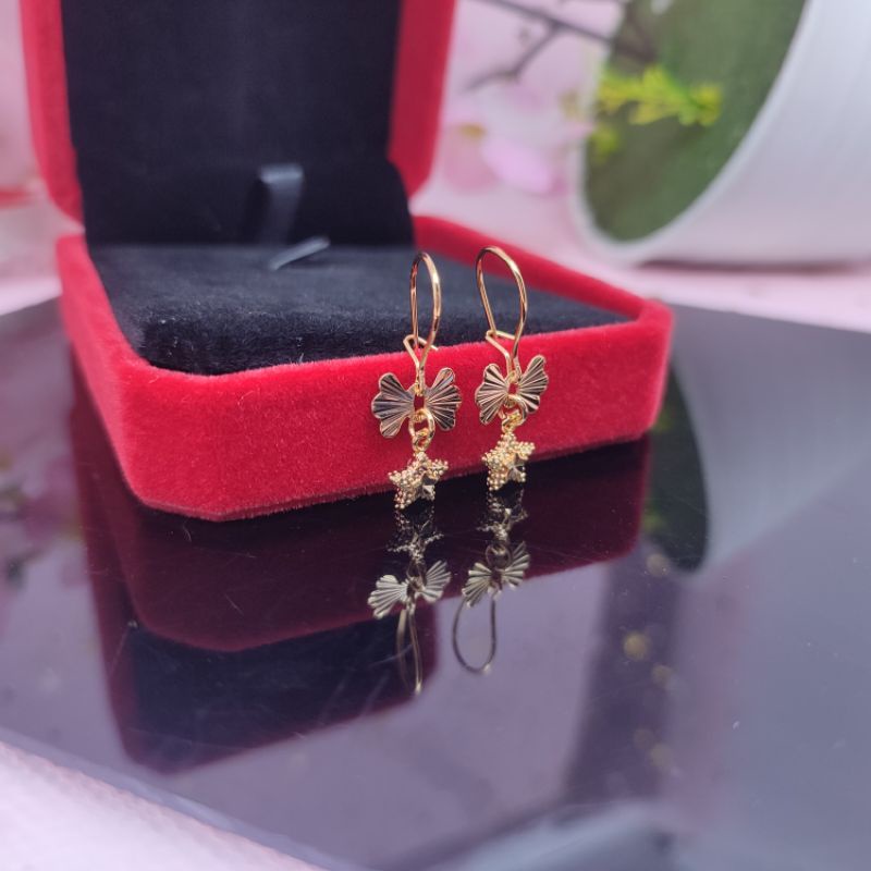 Anting jurai yaxiya bintang lapis emas anti karat