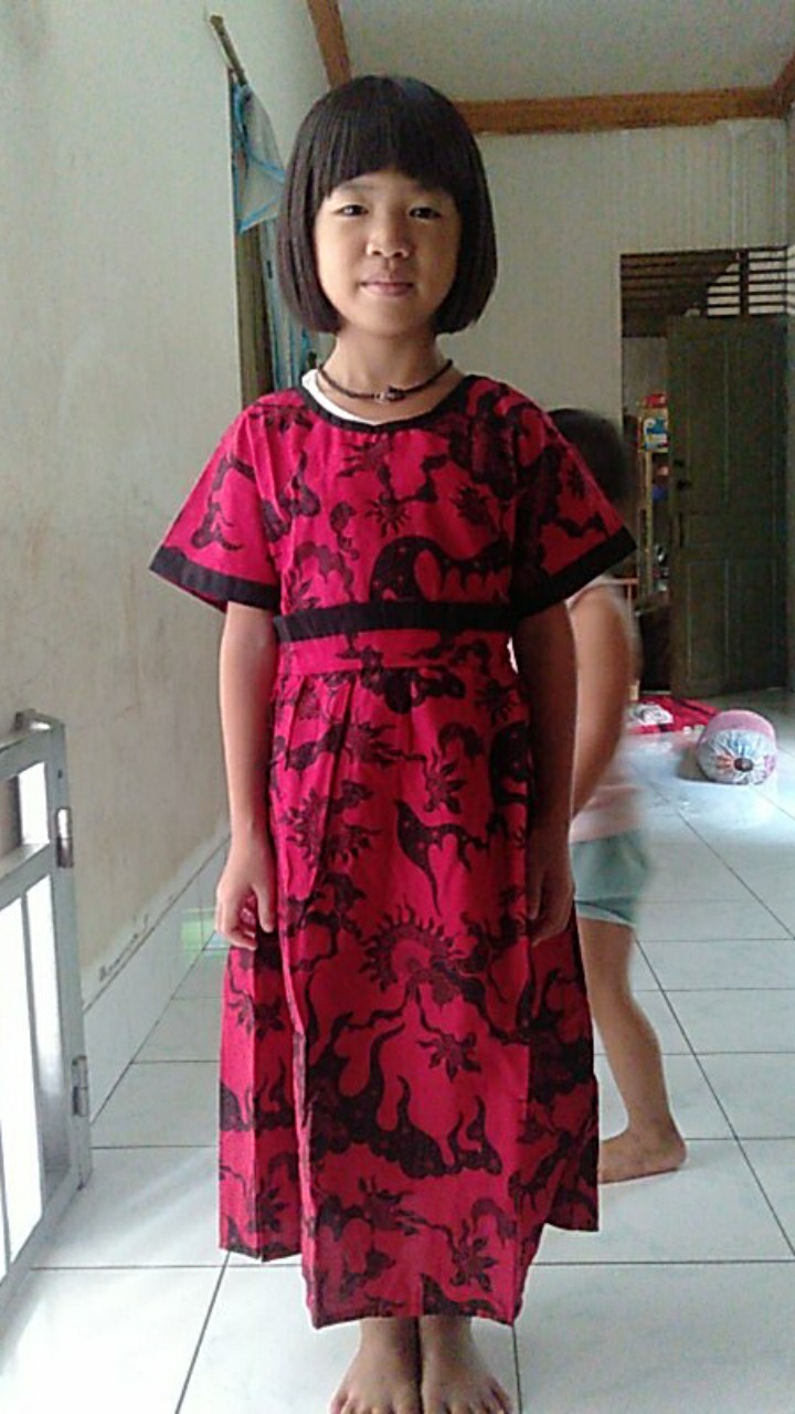 Batik Couple Keluarga Seragam Anak Lrita Merah