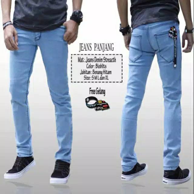 Celana levis biru muda celana jeans levis celana panjang pria