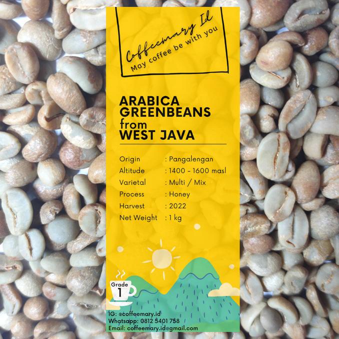 

GREEN BEAN - ARABIKA - JAWA BARAT - HONEY - GRADE 1 - 1 KG GREEN BEANS