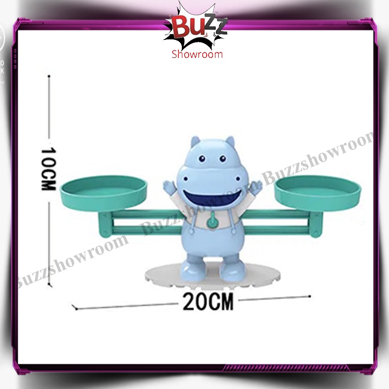 Mini Hippo Balance Math Toy Game Mainan Edukasi Anak Belajar Timbangan