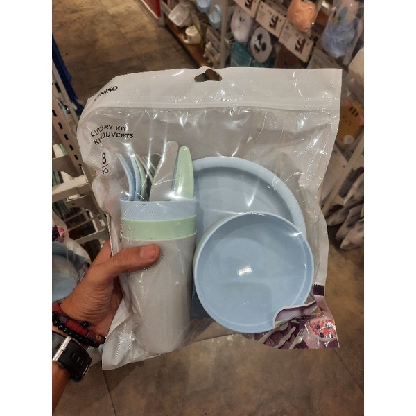 miniso satu set lengkap alat makan