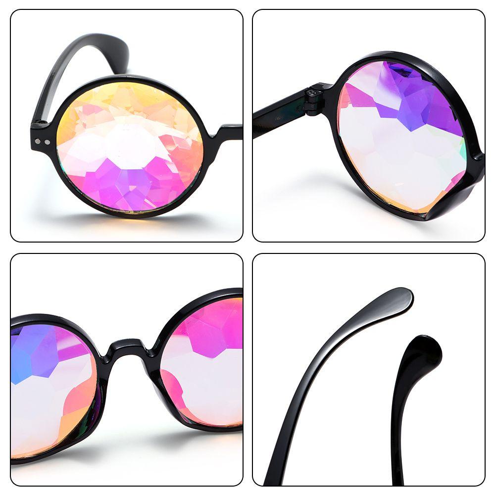 Lily Kaleidoscope Kacamata Pelangi Lensa Kristal Klub Malam Festivals Eyewear