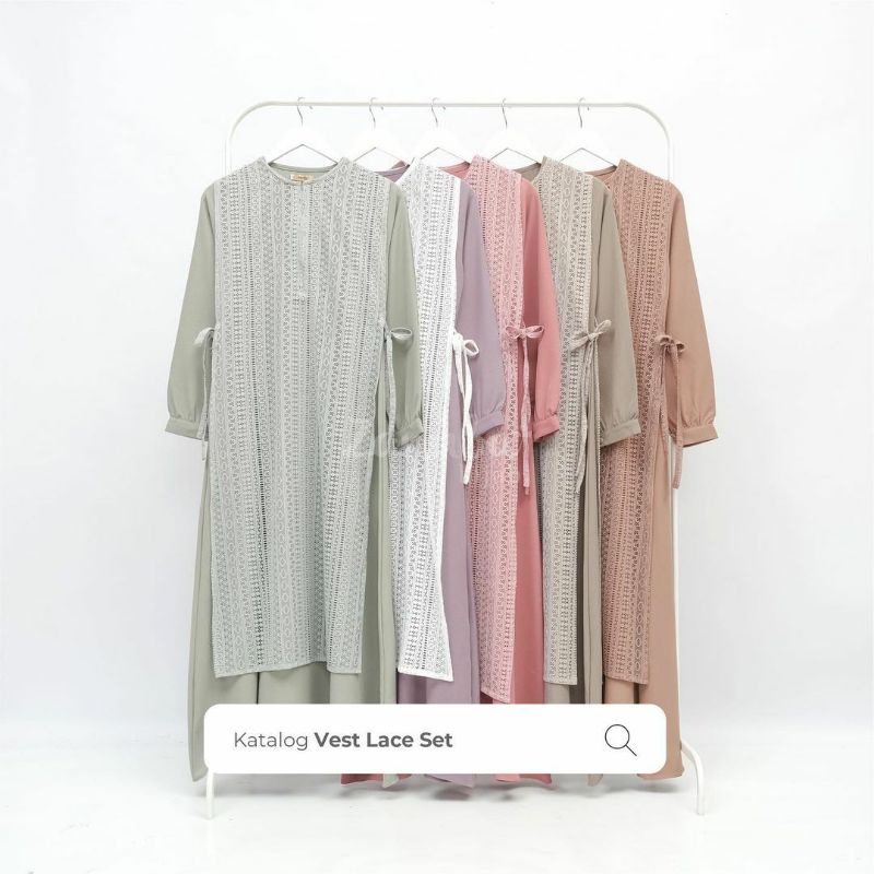 VEST LACE SET Gamis by ZANUBA Special Raya Serries