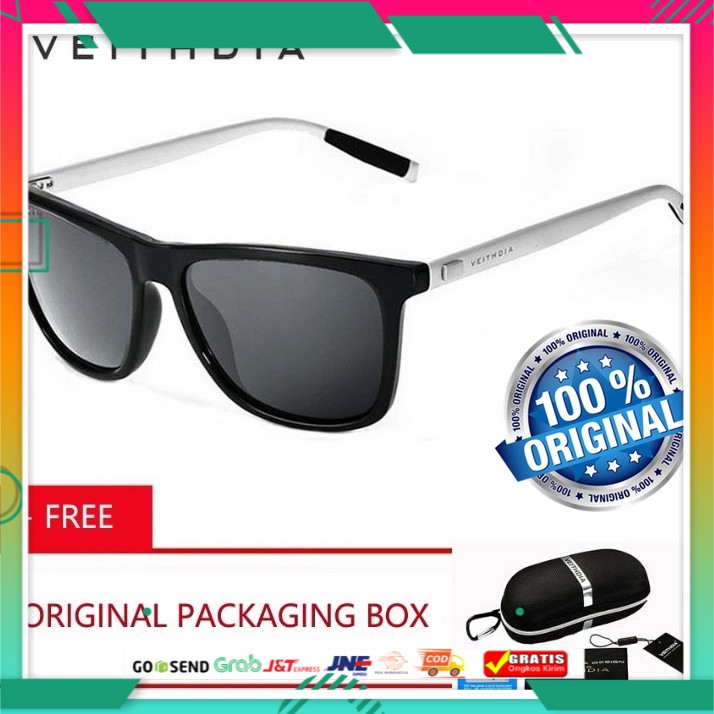 Kacamata Pria , Kacamata Original , Kacamata Hitam Veithdia 6108 - Grey