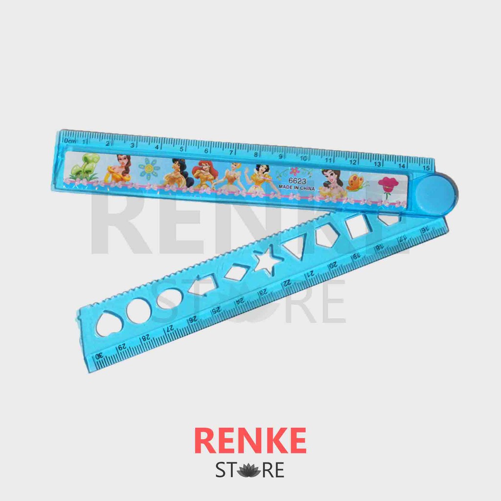 

Penggaris Lipat Warna Warni Bergambar 30cm