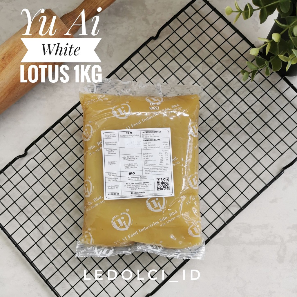 YU-AI YU AI ISIAN MOONCAKE WHITE LOTUS SOFT FILLING 1 KG