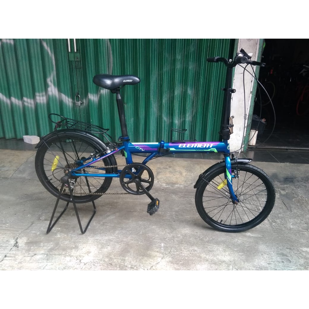 sepeda lipat 20 element city 7 speed shimano second mulus