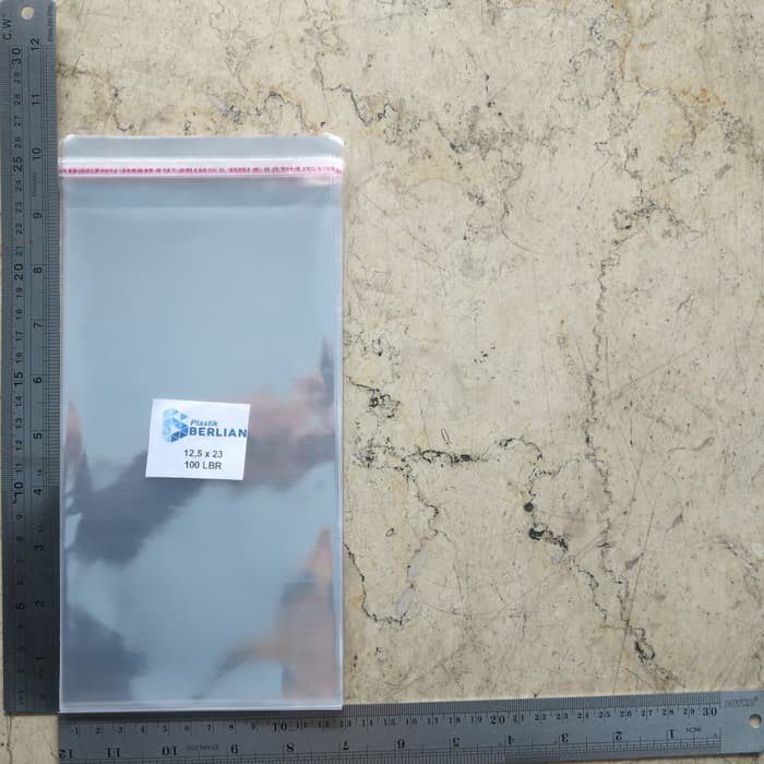 

Ready Stok Plastik OPP 12,5X23CM KW2 100LBR Lem atau Seal e disigrosir