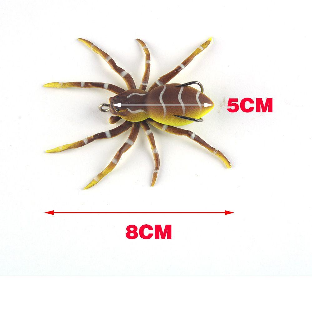 TOP Spider Soft Bait Panas Baru Buatan Portabel 8cm 7g Desain Realistis Umpan Bass