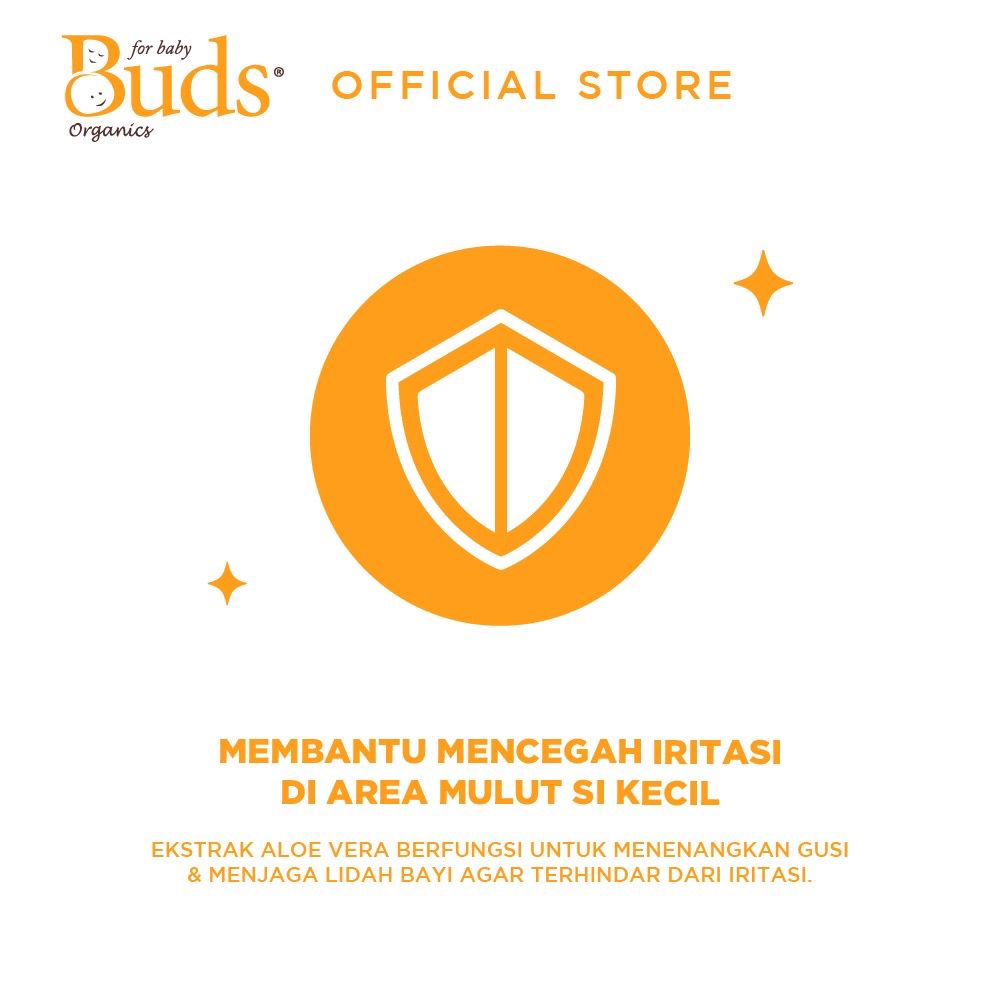 Buds Organics Toothpaste With Xylitol 1-3 Thn - Pasta Gigi Odol Bayi dan Anak Aman Bisa Ditelan