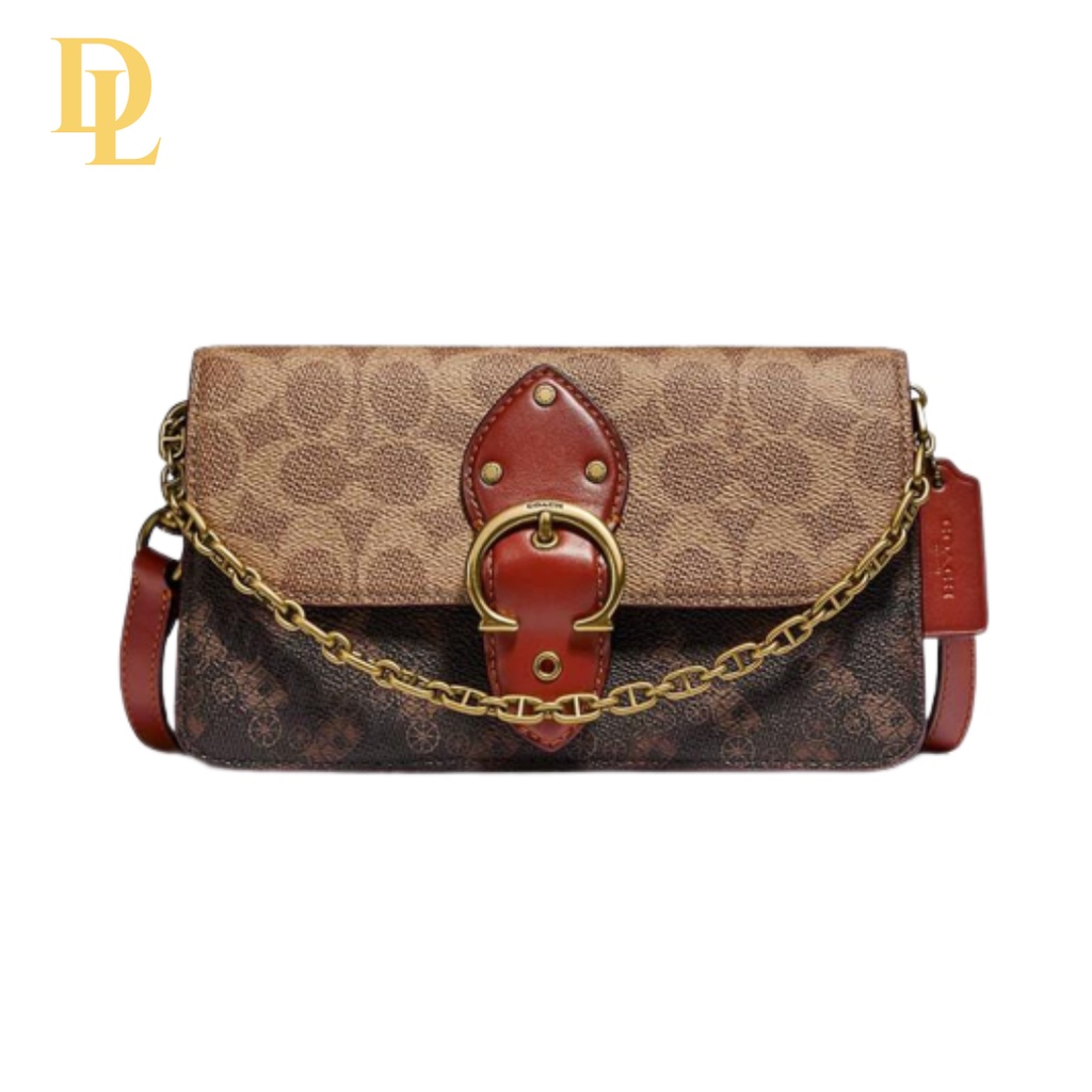 Coach Beat Crossbody Clutch In Signature Canvas Horse And Carriage (C0831)