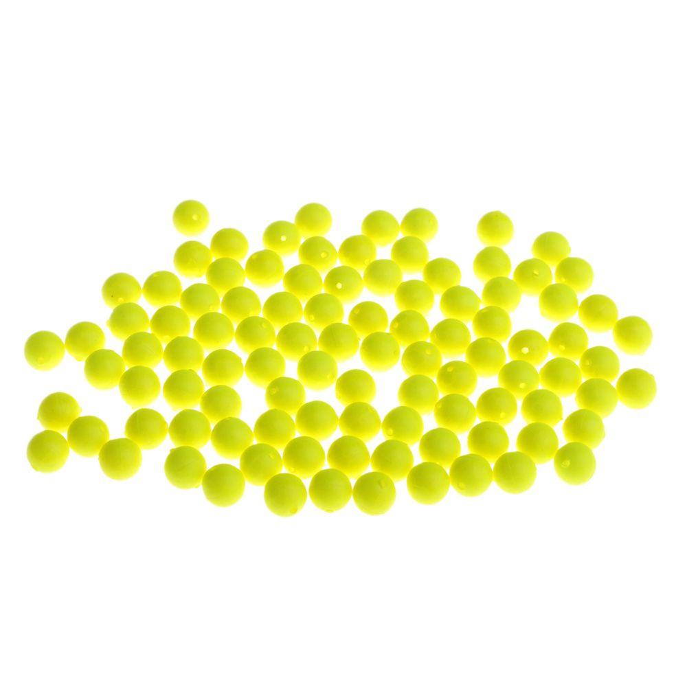 Lanfy 50 Pcs Memancing Pelampung Aksesoris 50 Pcs Pelampung Manik-Manik Pelampung Bobbers Neon Busa Pelampung Bola Neon Drift Ball