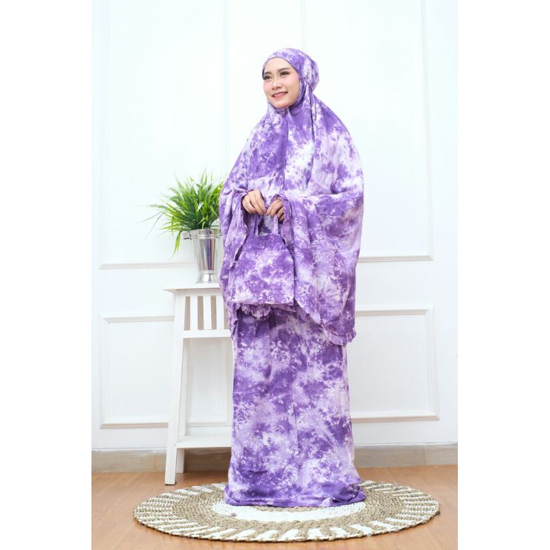 MUKENA BALI  TIE DYE JUMBO RAMPEL DEWASA