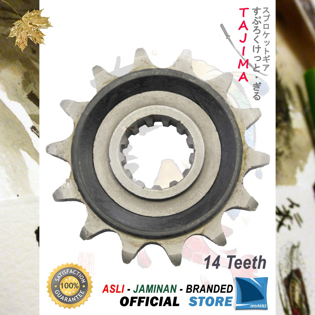 Gigi Tarik 520 - 14T KAWASAKI Ninja RR + Seal / Oring Gir Depan - Front Sprocket Gear TAJIMA