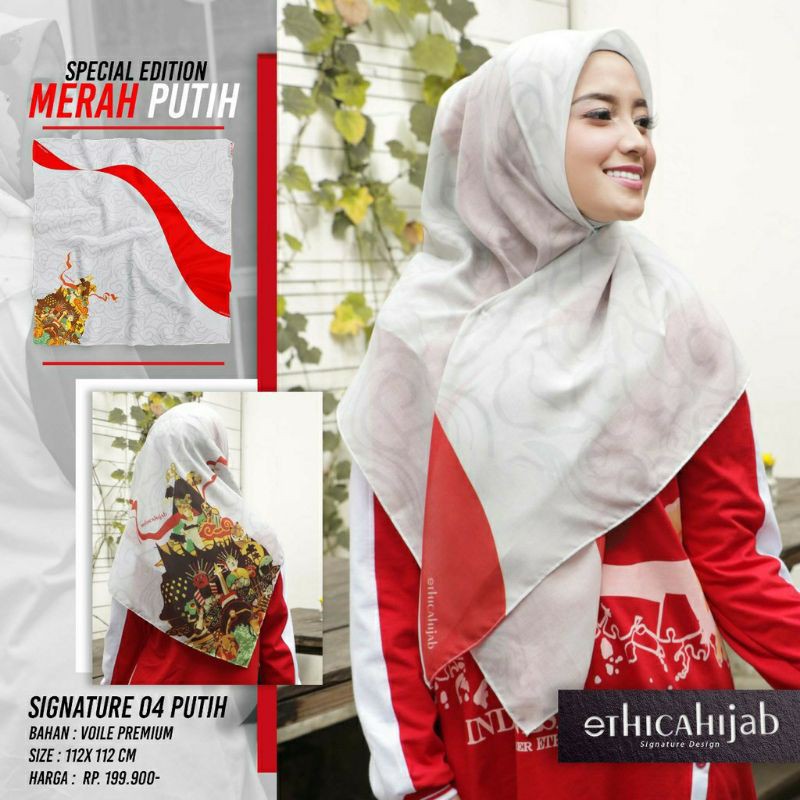 HIJAB MERAH PUTIH SIGNATURE 01 ETHICA HIJAB