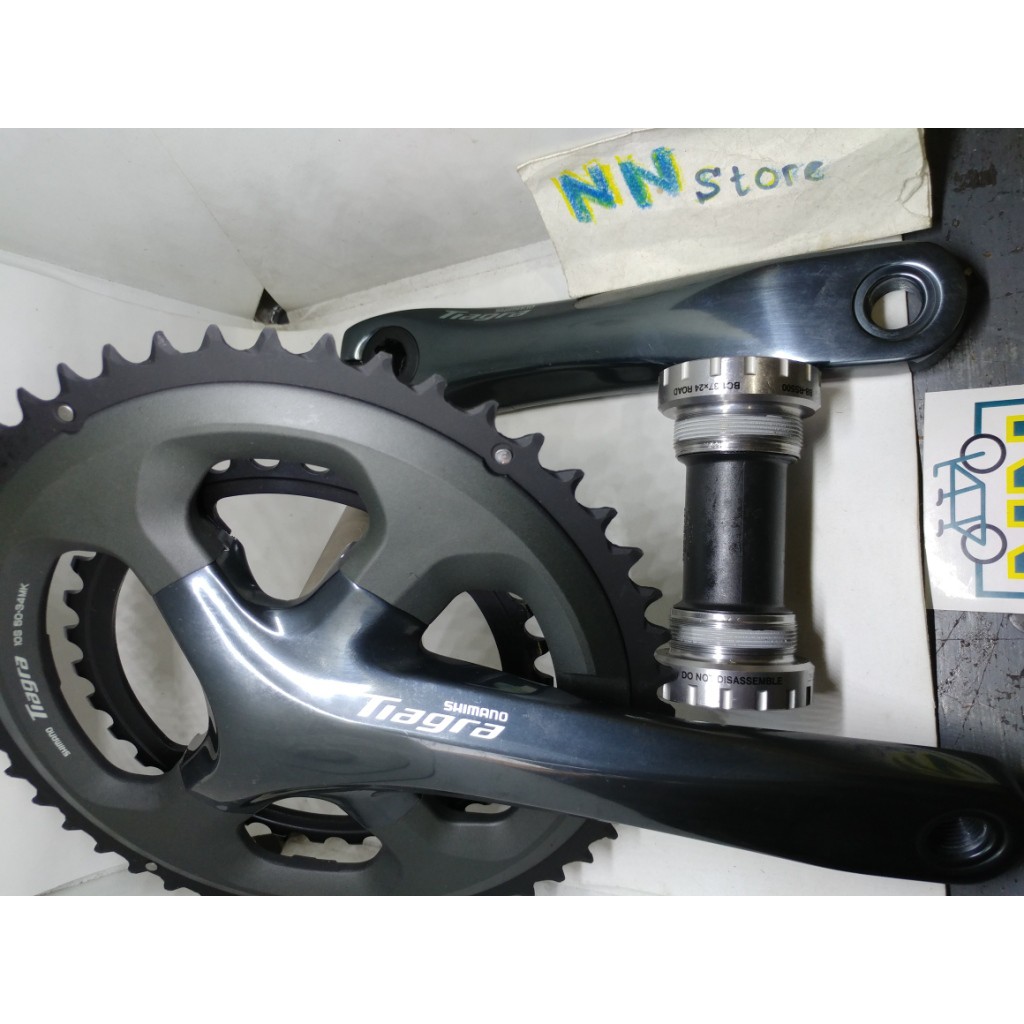 Crank Crankset Shimano Tiagra 4700 10 speed double 34-50T sepeda gowes