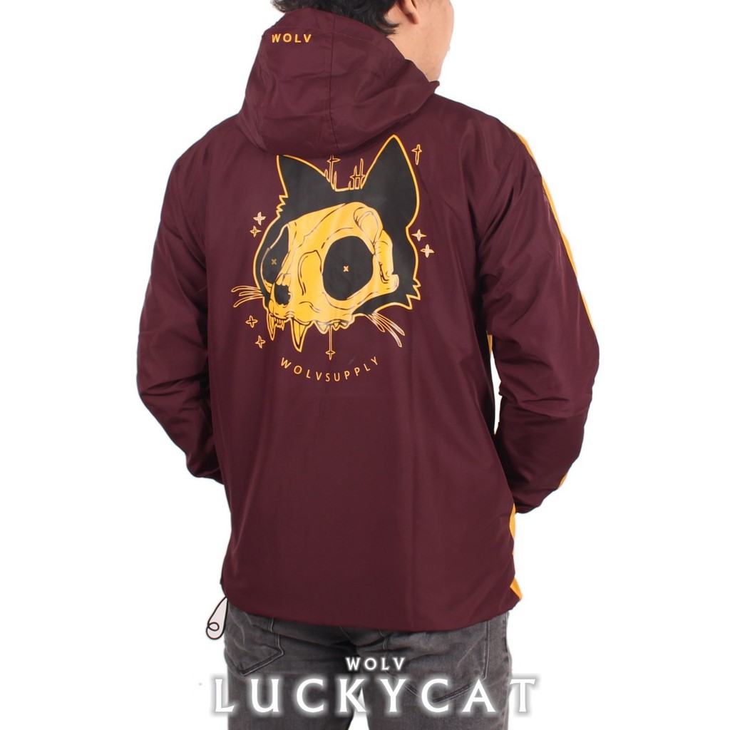 AKN - JAKET OUTDOR PRIA ANTI AIR / JAKET LUCKY CAT ANTI ANGIN / JAKET MOTOR ORIGINAL DISTRO WOLV