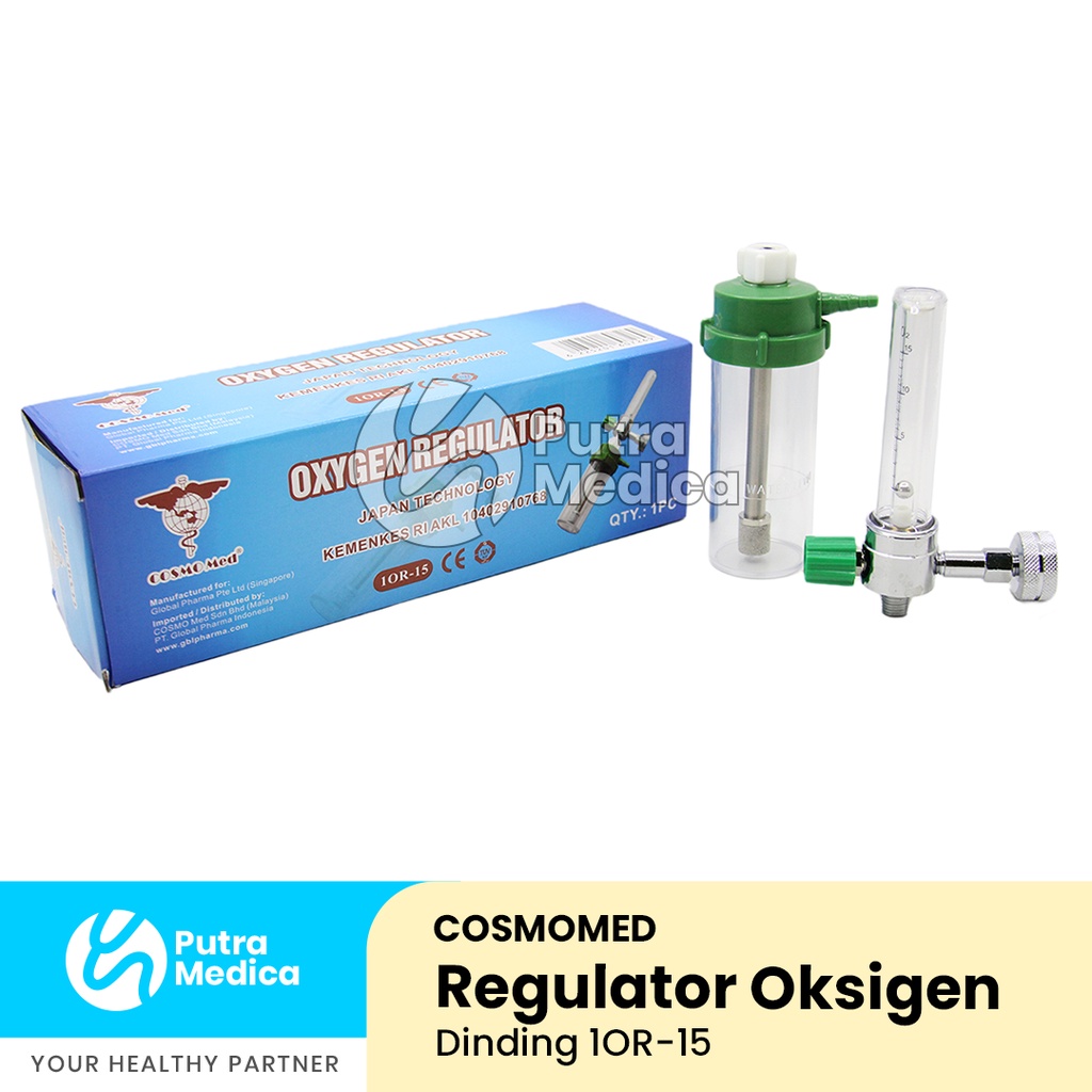 Cosmomed Regulator Oksigen Dinding 1OR-15 / Mannometer O2 / Alat Pengukur Pengatur Tekanan Oxygen