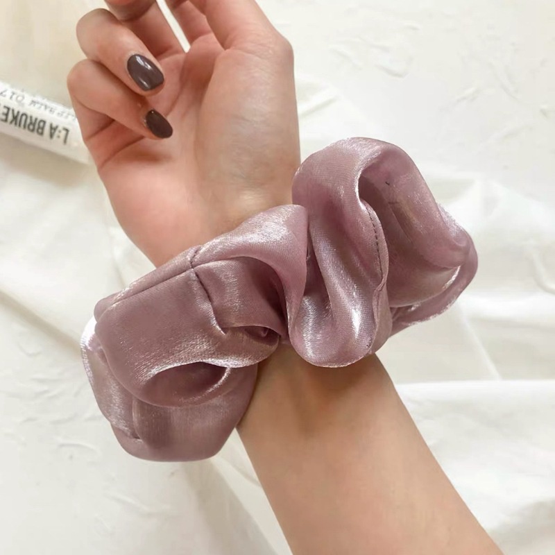 HIGH-END BIG SCRUNCHIE SOLID COLOR SCRUNCHIES WARNA POLOS SATIN BESAR IKAT KARET RAMBUT AKSESORIS ELEGAN KOREA HAIR TIES RIBBON ACCESSORIES