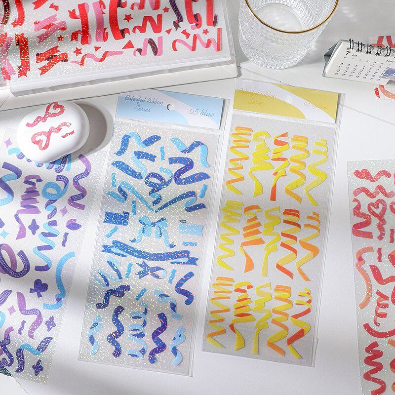 

STICKER DECO COLOURFUL RIBBON SERIES/ STICKER DIY TOPLOADER