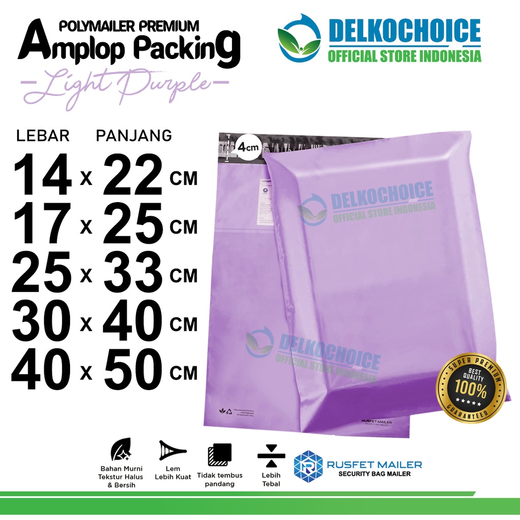 

Polymailer PURPLE Polos Amplop Plastik Packing OlShop Polimailer UNGU PREMIUM SATUAN