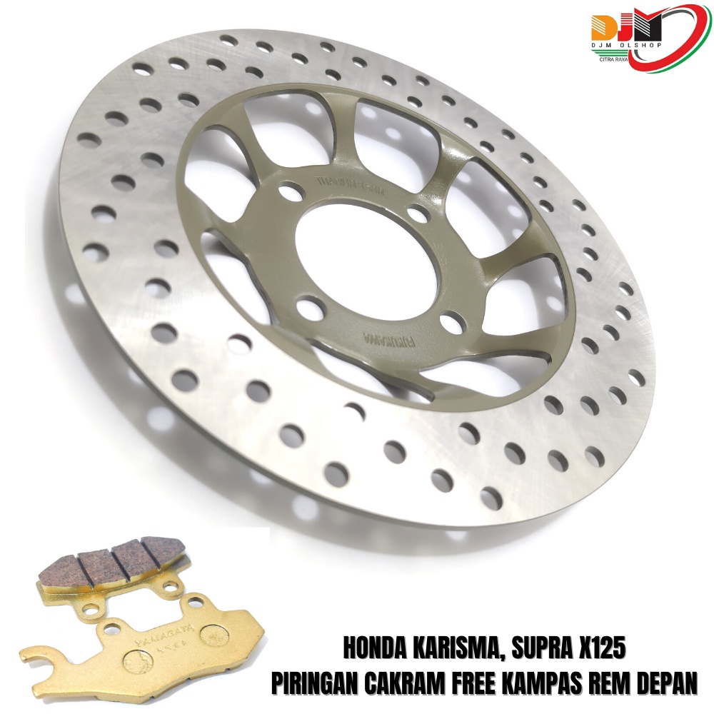 FUKUKAWA Piringan Disc Cakram Depan Karisma Supra x125 Bonus Kampas Rem Depan