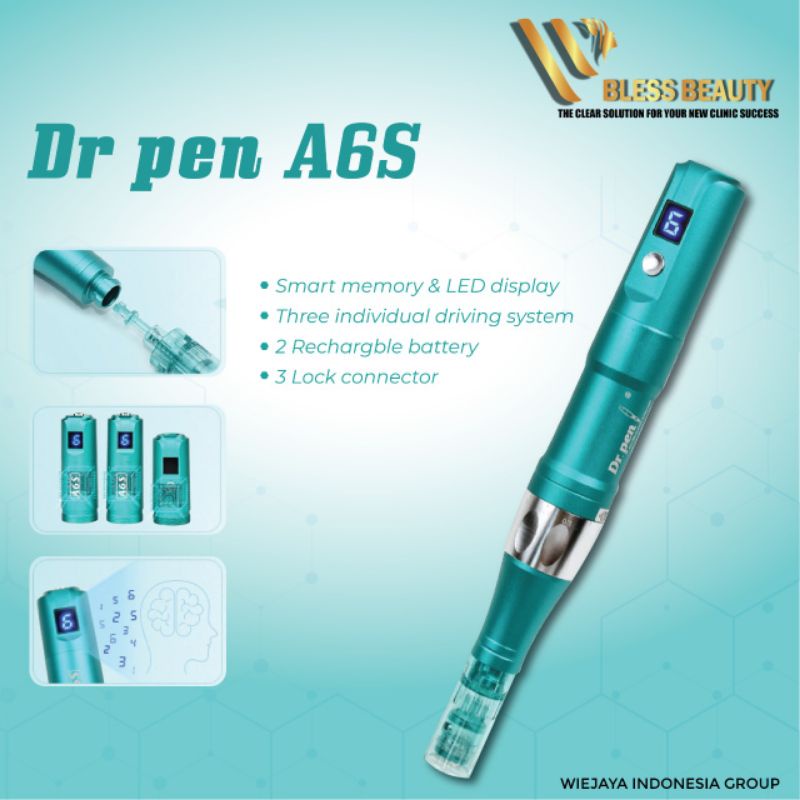 Dermapen A6s A6 a9 M7 Wireless Dr Pen LCD Smart Microneedling Penghilang Bopeng Stretch Mark Sulam Alis Bibir Original