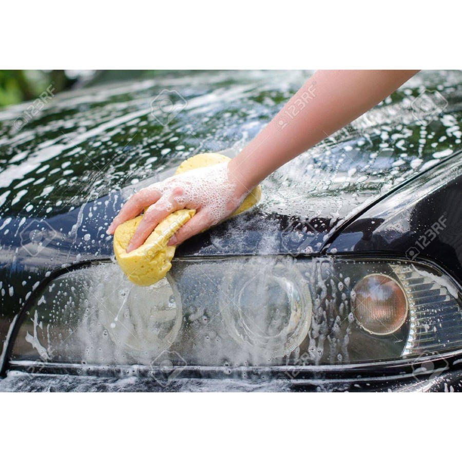 Sponge Busa Cuci Mobil Motor Piring Kuning Busa Foam Spon Wash Tebal