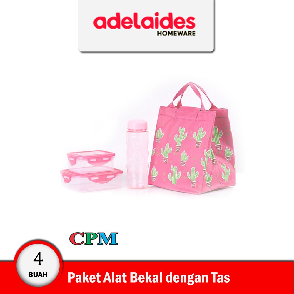 Cpm Lunch Box Set Dengan Tas Isi 4 Buah