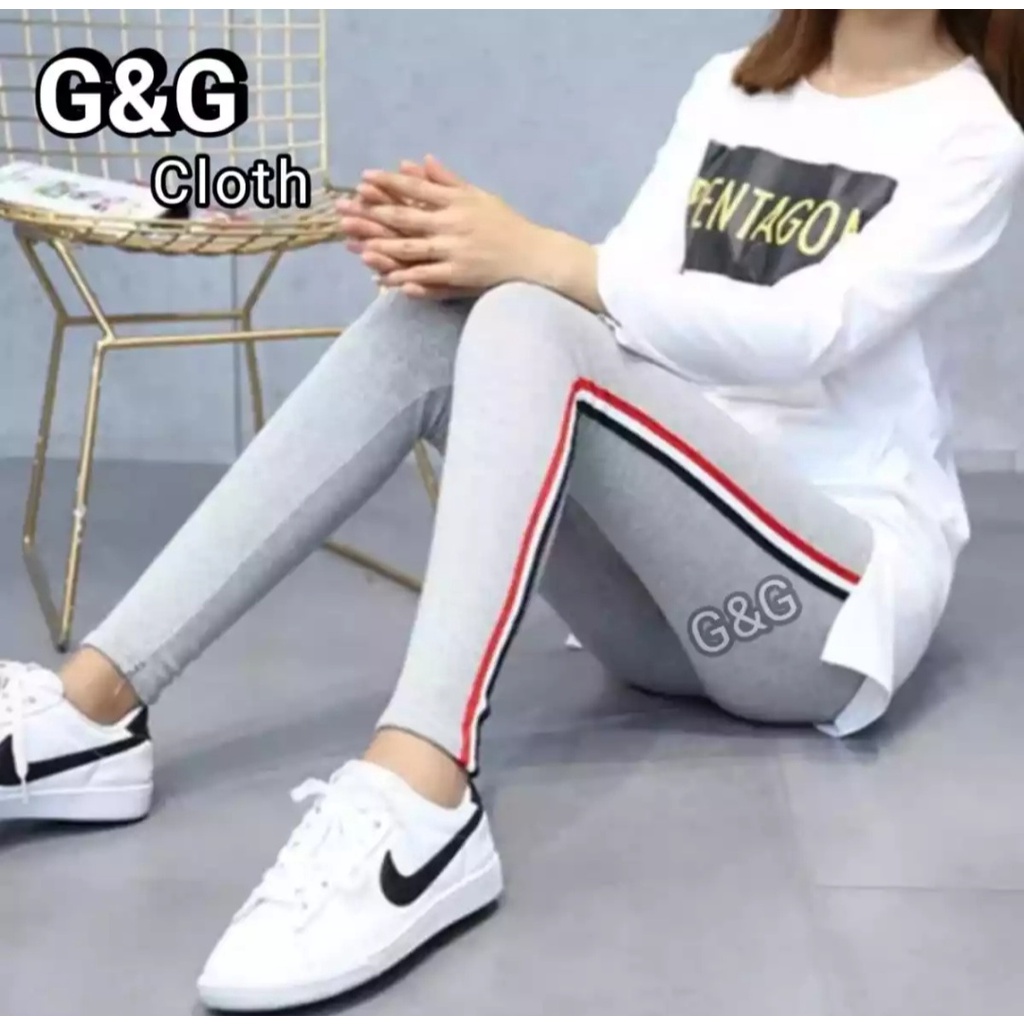 Celana Sport Legging strip Dewasa Ready Celana Legging Sport List DEWASA WF STORE