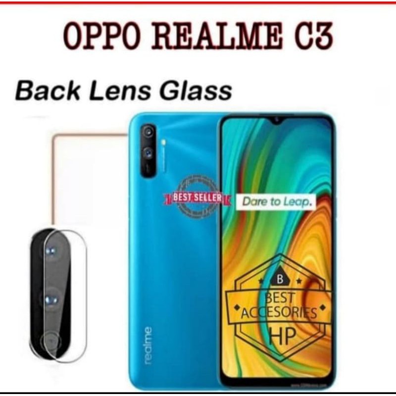 Tempered Glass Full Lem Realme C3 + Tg Camera Lensa 2in1