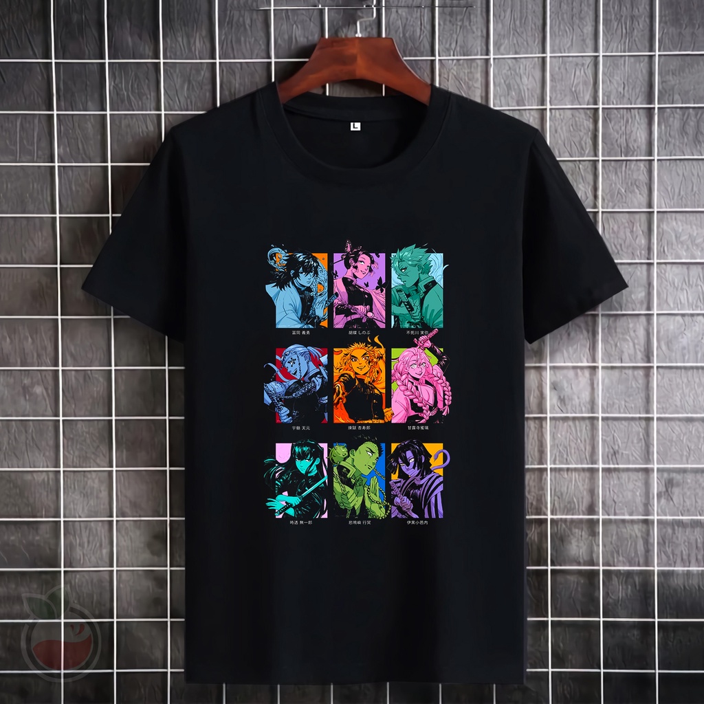 Kaos Tshirt  Pria Demon Slayer Tanjiro kimetsu no yaiba Baju Distro Basic Kasual